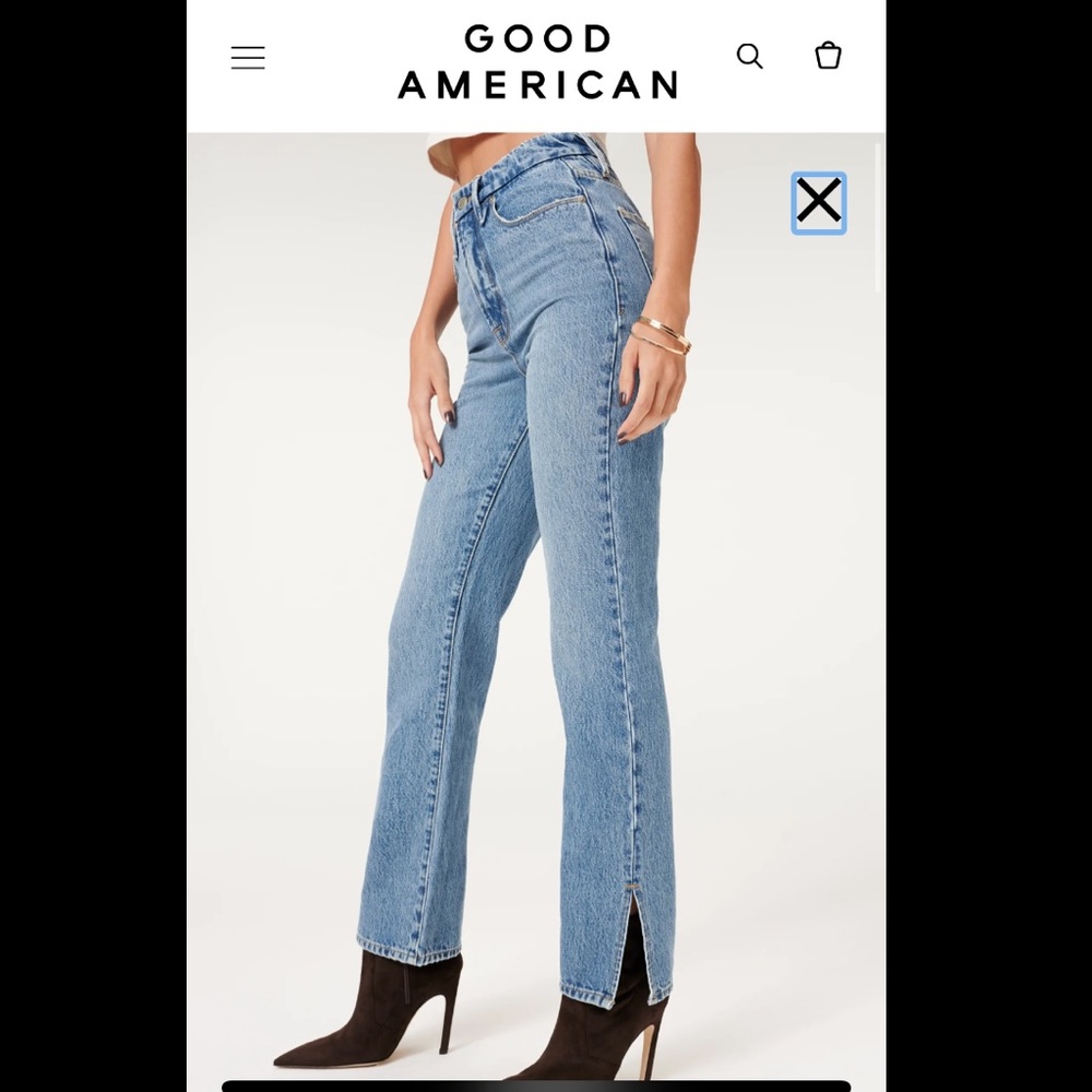 Good American Good Boy Straight Cut Denim